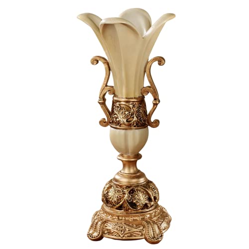 Touch of Class Chalmette Table Vase - Gold/Ivory - Victorian Style - Elegant Vases for Bedroom, Bathroom, Kitchen