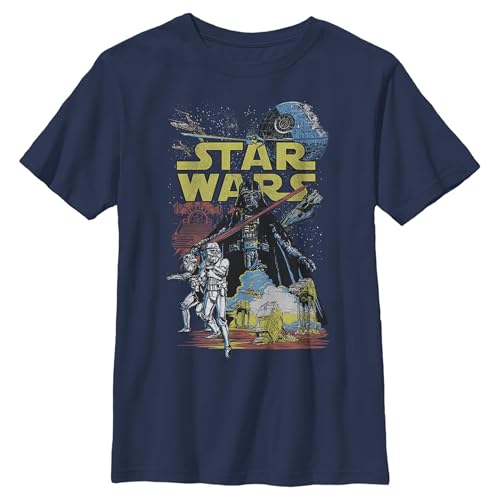 T-shirt Star Wars Rebel Classic garçon bleu marine en coton premium taille S