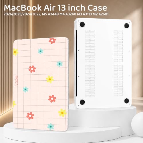 Image of MOCA Case Compatible with MacBook Air 13 inch M5 M4 M3 M2 2026-2022 Hardshell Cover for MacBook Air 13.6, A3449 A3240 A3113 A268