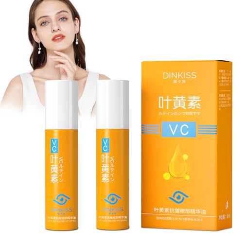 Aceite Contorno de Ojos con Luteína VC, Crema Antiojeras, Eye Cream Antiojeras, Sérum Contorno de Ojos con Luteína contra Bolsas y Ojeras, Mejora Arrugas