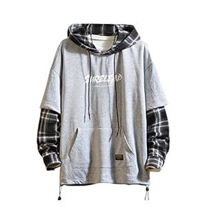 Herensweatshirt, hoody, Japanse stijl, streetwear, patchwork