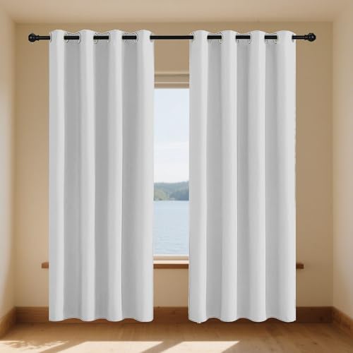 WUQINC Cortina Salón Dormitorio 150 x 192 cm Isolanti Termiche Protezione Della Privacy Cortinas y Visillos Blancos para Dormitorio, Salón, Blanco