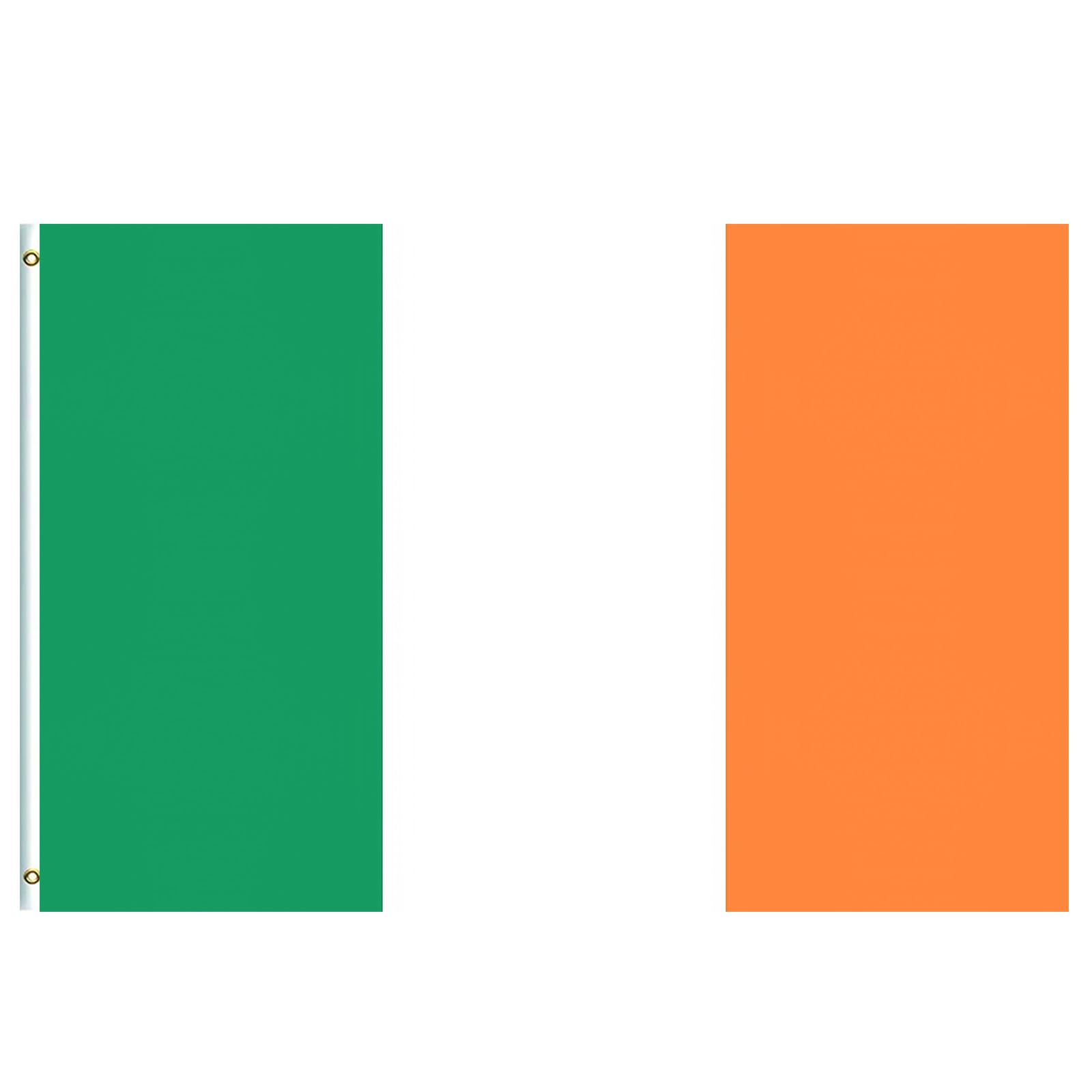 Large Irish Flag 5ftx3ft with Eyelets for Fifa World Cup Football 2026 Decorations,Big Ireland National Flag for Indoor Outdoor Sports Eurovision Euro Football St. Patrick's Day Party Decorations โ image 1