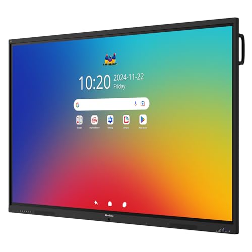 Image of ViewSonic IFP8641 86 inch 4K UHD Android EDLA ViewBoard Interactive Display, 64-Point Touch, 100W USB-C, Integrated Microphone Array, 55W Soundbar