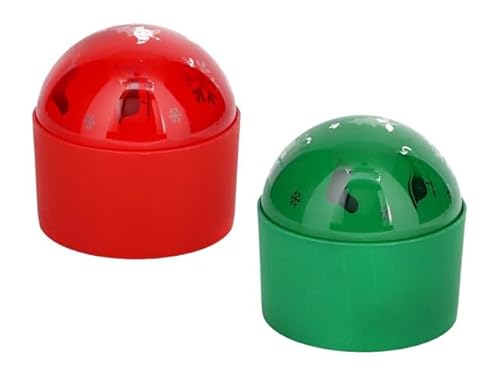1 Christmas Images LED Shadow Projector, Indoors, 3.5 inches, Red or Green (Color Chosen at Random)