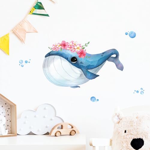 Vinilo Decorativo Ballena Azul Cartoon sacinora miniatura 2