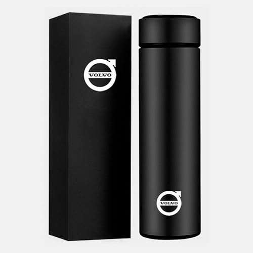 NBVGFGDF Travel Mugs, for Volvo V50 V60 V70 V90 XC40 XC60 XC70 XC90 Portable Stainless Steel Thermal Mug, Travel Mug with Leakproof Lid, Leakproof Insulated Coffee Mugs