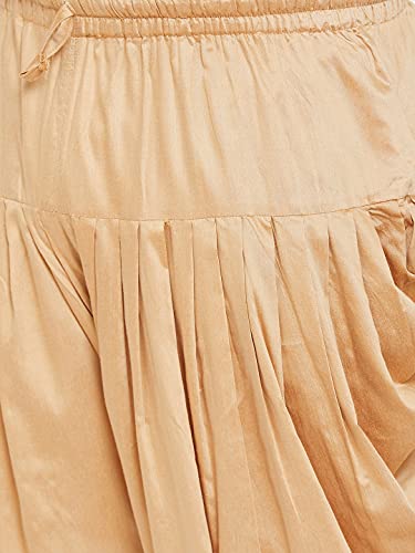 Image of VASTRAMAY Men's Silk Blend Solid Plus Kurta And Dhoti Set - Classic Ethnic Attire for Cultural Celebrations | Curved Hem Kurta With Contrast Cowl Dhoti Set