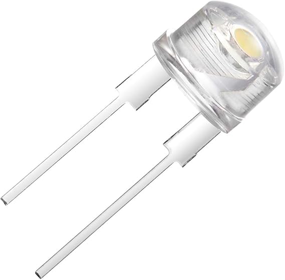 LED Diodes, 5mm Clear Lens, White Light, Pack of 50 2