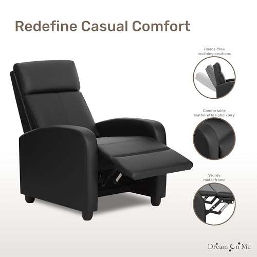 Sillón reclinable tapizado color negro miniatura 5