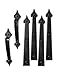 Creative Hardware 452-07 Handle/Hinge Decorative Accent Set Carriage House (6 Piece) Magnetic Garage Door Hardware, Black
