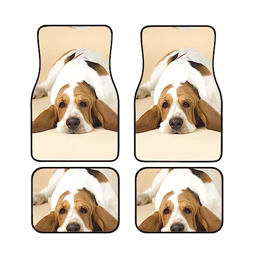 Tapis de sol Basset Hound en caoutchouc pour voiture et SUV