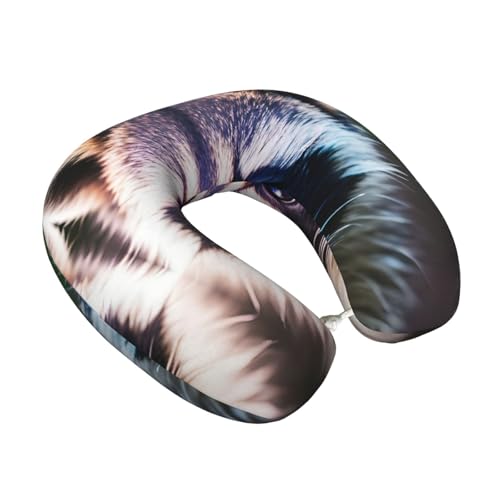 Almohada de viaje de espuma viscoelástica negra miniatura 2