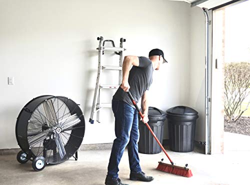 Tpi Cpb42B High Velocity Belt Drive Portable Blower, 42 Inch Steel Stationary Base W/Wheels, 120V, 1/2Hp Non-Oscillating Motor, 2-Speed, Ul & C-Ul Listed #TOP5