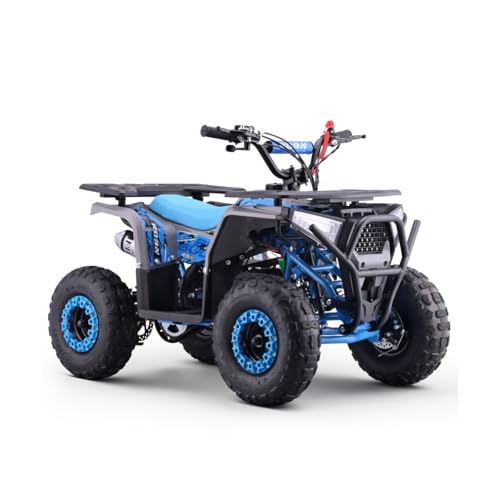 Mini Quad I-Bull de Gasolina 49cc, Tipo ATV para niños, Azul, (Gasolina Mezcla) niños de 4 a 10 años