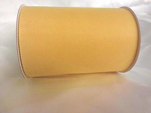 Ethrift 6 Inch x 100 Yards (300ft) Yellow Tulle Roll Spool - Wedding & Party Decoration