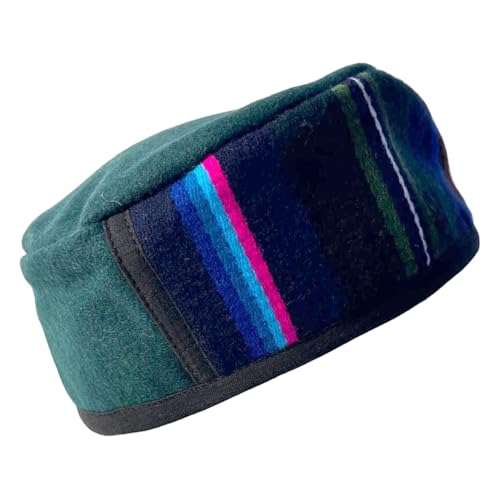 Bonnet vert en laine népalaise chaud léger et respirant taille 60 cm
