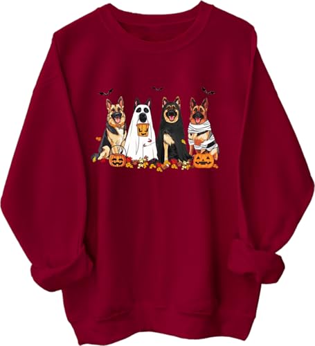 German Shepherd Halloween Sweatshirt German Shepherd Ghost Dogs Sweatshirt Halloween Dog Hoodie