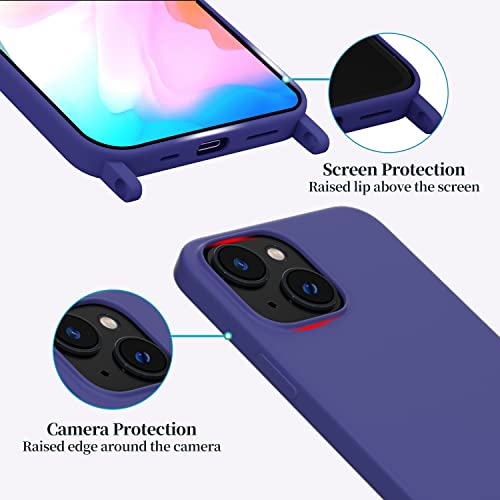 Image of Compatible with iPhone Xr Case with Lanyard Crossbody iPhone Case with Strap Adjustable Shockproof Drop Protection Silicone Phone Cover for iPhone Xr 6.1''