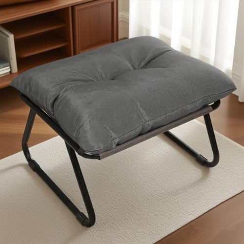 TerraVibe Repose-pieds avec rembourrage - Tabouret confortable pour jardin, balcon et terrasse - 50 x 48 x 39 cm - Convient pour chaise longue d'extérieur ou...