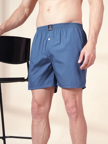 Image of Urban Scottish Solid Men's Boxer Pants 100% Cotton Material Soft and Stretchy Elastic Waist Band Dynamic Movement and Hardwearing Stitching Breathable with A Gentle Snug Fit (Pack of 3)