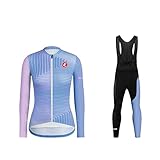 Sports Wear Conjunto Ciclismo Moda Mujer Invierno Fleece 20D Cojín Pantalones Larga Thermo Lana Malliot de Ciclismo Ropa de Ciclista Bodies Anti-frío FAXBNMujer02