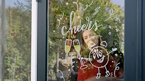 Edding 4095 Chalk Marker - Red - 1 Chalk Pen - Round Nib 2-3 Mm - Medium-Nib Wet Wipe Pen For Chalkboards, Windows, Glass, Mirrors - Liquid Chalk Marker Pens For Opaque Coverage #TOP6