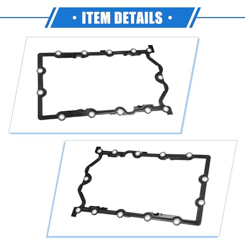 Image of Oil Pan Gasket Compatible for Mini Cooper 1.6l 1597cc 2004-2008, Durable Rubber Black Transmission Pan Gasket