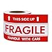 Hybsk This Side Up Fragile Stickers 3x5 inch Handle with Care Shipping and Packing Warning Adhesive Label 100 Per Roll (3x5 inch)
