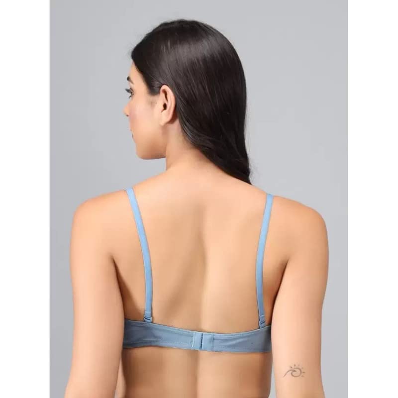 Image of Women's Cotton Lightly Padded Non-Wired T-Shirt Bra Pack of 2 (Reg HC-P2 Multicolor 30)
