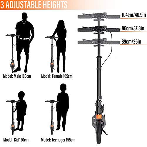 Futchoy Step, kickscooter voor volwassenen en kinderen, met vering, 200 mm, inklapbaar, in hoogte verstelbaar… - Afbeelding 4