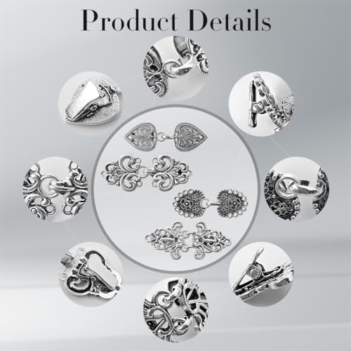 vintage shirt clip - dress cinch cape sweater cardigan shawl cloak clips for women - 4pc