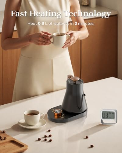 Image of Smart Electric Gooseneck Kettle, Pro Pour-Over Coffee & Tea Kettle, WiFi Remote Control,±1℉ Temp Control, 7 Presets, Hot Water Heater, Quick Boiling, 100% Stainless Steel Inner Lid(Blue)