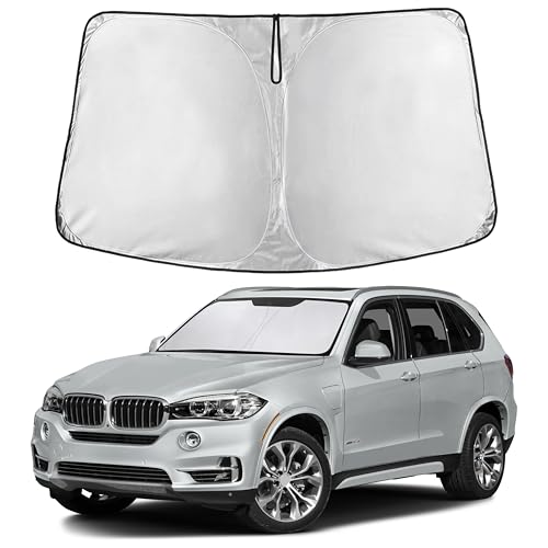 EcoNour Windshield Sunshade Compatible for BMW X5 2019-2024 2025 2026, Sun Visor for Front Windshield & Window Sun Shade Cover, UV Heat Blocker & Protector, Car Accessories