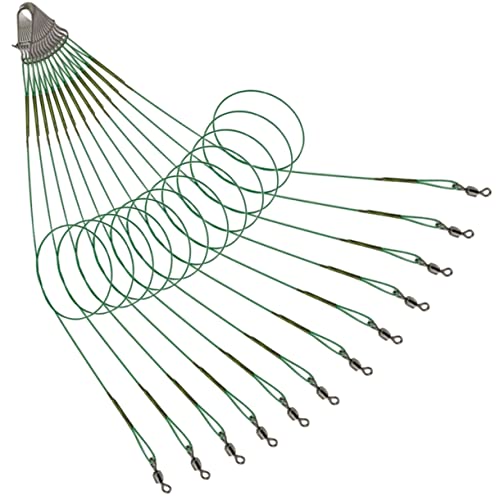LIOOBO 25pcs Thread with Swivels Fish Line Braid Carp Fishing Tackle Strength for Steel- Fishing Wire Fishing Leading Lines Sea Fishing Tackle