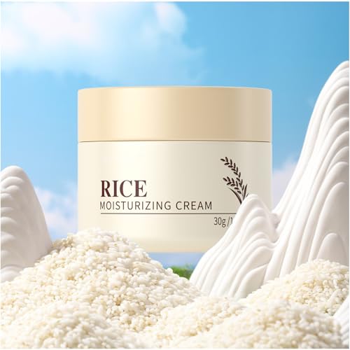 Rice Ceramide Moisturizing Cream, Face Moisturizer with Rice Bran...