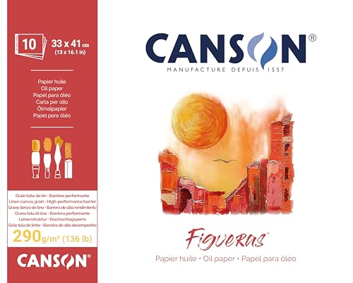 Canson 200857222 Figueras - Ölmalpapier, 33 x 41 cm, naturweiß