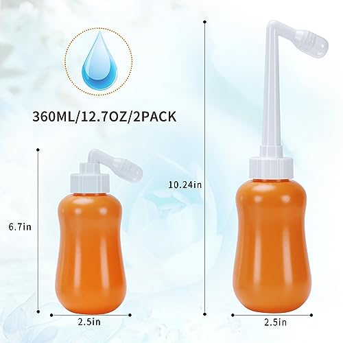 Image of Peri Bottle for Postpartum Care, for Postpartum Essentials, Feminine Care Orange