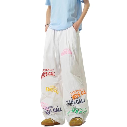 Baggy Jeans Men Graphic Y2k Lightweight Barrel Sweatpant Jeans with Elastic Waisted Graffiti Wide Leg Denim Barrel Pant3