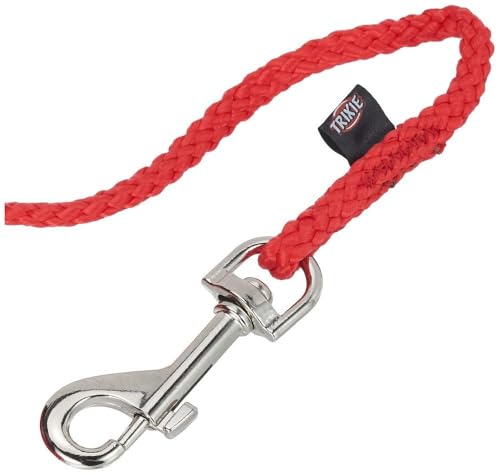 TRIXIE Schleppleine S–M, 15 m ø 5 mm in rot - Lange Hundeleine für Training und Outdoor - für kleine bis mittelgroße Hunde - 19773