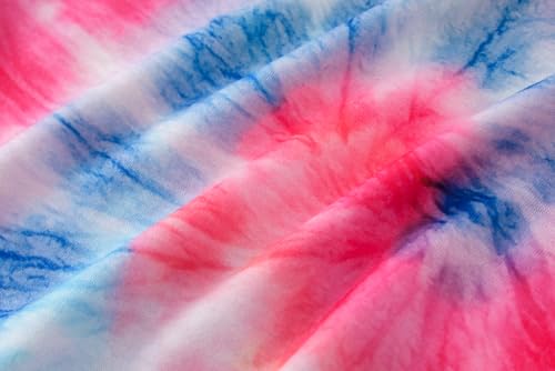 Image of Tie Dye Mermaid Sloth Christmas Halloween Pajamas for Girls Long Sleeve and Pants Nighty PJS 2-piece Set Size 6-16
