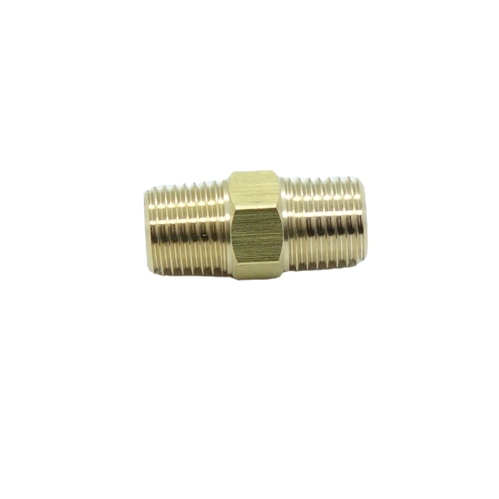Adaptador de latón 1/4 NPT macho con diseño hexagonal para un ajuste firme sin fugas