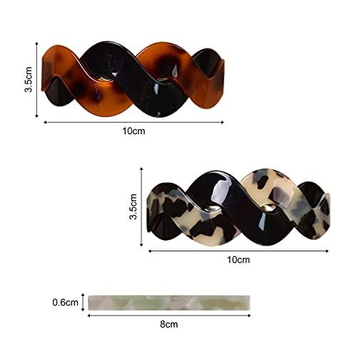 3 fermagli per capelli in vortice francese con 1