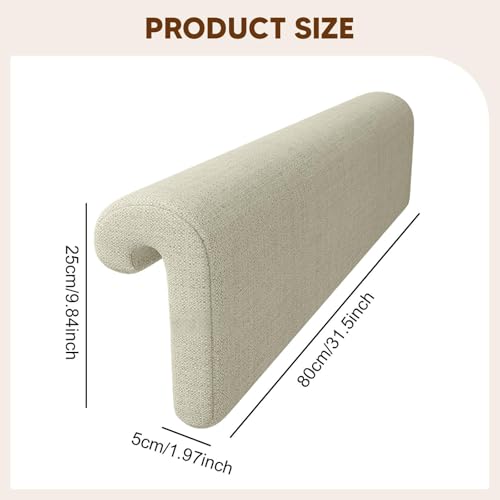 Image of Bed Hanging Headboard Pillow Modern Bedside Pillow Ergonomic Removable Cover Khaki