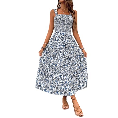 Robe plage femme fluide et plissée avec taille élastique pour un confort d'été