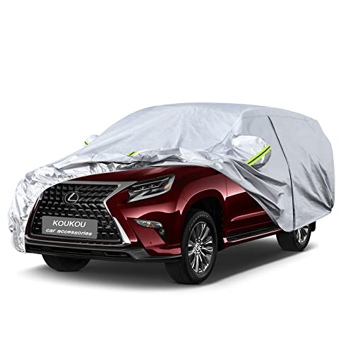 Image of Koukou SUV Car Cover Custom Fit Lexus GX from 2002 to 2025, Waterproof All Weather for Automobiles, Sun Rain Dust Snow Protection. (Ships from US Warehouse, Arrive Within 3-7 Days)