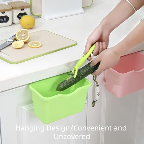 Caneca de Basura Colgante para Cocina Pequeña Verde miniatura 2