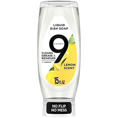 9 Elements EZ Squeeze Dish Soap, Lemon Scent, 15 oz Bottles (3 Pack) Cover