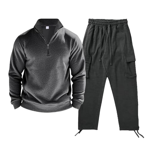 Jogging Costume le Pantalon de Jogging et la Veste Coupe 3D Ajustée pour Homme