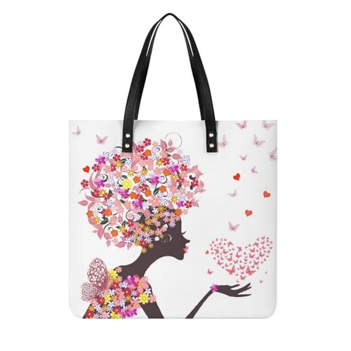 Sac à main shopper Femme Fleur spacieux de 39x39cm pour ne plus manquer de place